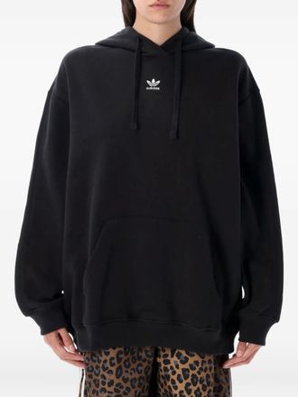 adidas small-logo hoodie - women - Cotton - 2XS - Black