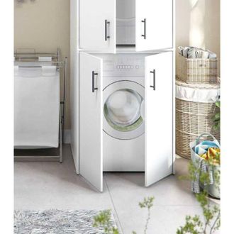 Dmora Armario Multiuso 2 Puertas Montoro, Apertura Batiente, 67x88h Cm Blanco