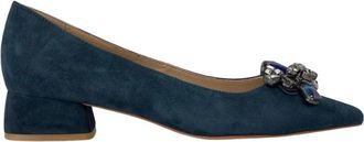 Alma En Pena Sieraad broche schoen - Dames - Pumps - Blauw - 38 EU - Schoenen