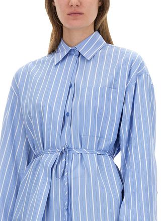 Sportmax Oversized Cotton Shirt - Blue