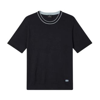 Paul Smith T-Shirt 819 - male - Paul Smith - Round-neck Knitwear - Blue - 2XL - Knitwear