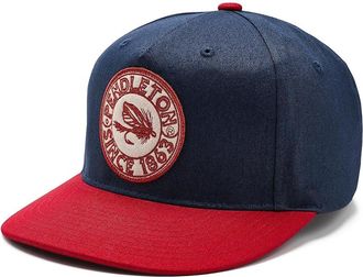 Pendleton Novelty Slideback Mens Hat Baseball Caps Fly Fish Navy, Leather