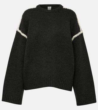Toteme Embroidered wool and cashmere sweater
