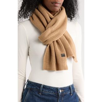 AllSaints Mixed Stitch Scarf in Tannin Brown at Nordstrom Rack