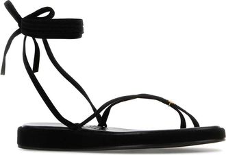 Tory Burch Womens Capri Sandal Black Ovine Suede