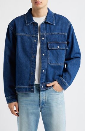 AllSaints Cast Denim Jacket in Dark Indigo at Nordstrom, Size Xx-Large