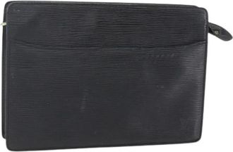 Louis Vuitton Pre-owned Leren Clutch - Dames - Vintage Clutch - Zwart - ONE Size - Leer - Vintage