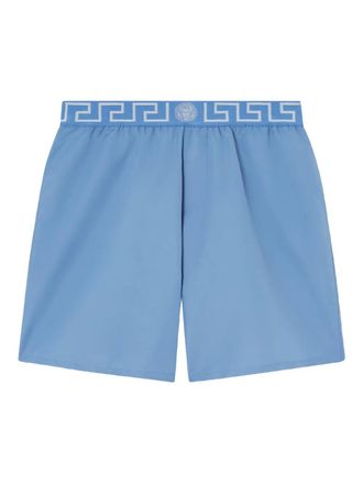 Versace Greca Border swim shorts - men - Recycled Polyester/Recycled Polyester/Elastane - 3 - Blue
