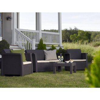 Keter Set da giardino Keter vegas salotto con 2 poltrone e divano + tavolino