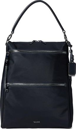 Tumi Voyageur Leigh Backpack/Tote Backpack Bags Black/Gunmetal, Leather/Nylon