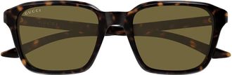 Gucci Gg 2078S Zonnebril - Heren - Zonnebrillen - Bruin - 52 MM - Accessoires