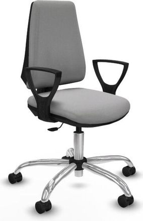 Piqueras y Crespo Piqueras Y Crespo - Elche Cp Bali Gris Claro Brazos Fijos Base Cromada Ruedas Nailon 65mm