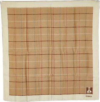 Burberry Pre-owned Scarves, female, Brown, Size: ONE SIZE Pre-owned Vintage Silk Scarf