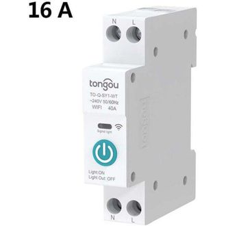 OEM Tuya - Interruptor Inteligente Wifi 1p 16a Con Riel Din Para Hogar Inteligente, Control Remoto Inal&aacute;mbrico