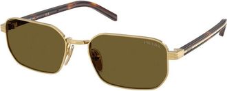 Prada D62S Zonnebril - Dames - Accessoires - Geel - Maat: 56 MM Zijde