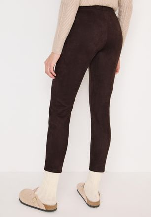 Cecil Leggings CECIL, Damen, Gr. L (42), N-Gr, tartufo braun, Web, Obermaterial: 90% Polyester, 10% Elasthan, unifarben, slim fit lang, Hosen Leggings, Velo