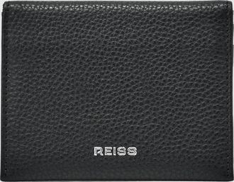 Reiss Black Leather Bi-fold Cardholder