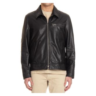 Salvatore Santoro Nappa Biker Jacket - Heren - Leren en Su&egrave;de Jassen - Zwart - 2XL - Leer - Jassen