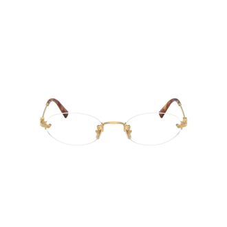Miu Miu 0mu 53wv Rimless Oval Lens Sunglasses