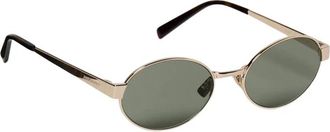 Saint Laurent Accessoires, Dames, Geel, ONE Size, Ovale Zonnebril