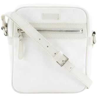 Gucci Pre-owned GG Imprime PVC Schoudertas - Dames - Pre-owned - Wit - Maat: ONE Size Synthetisch