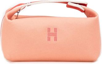 Hermès 2020-2025 Small Canvas Bride A Brac Case vanity bag - Pink