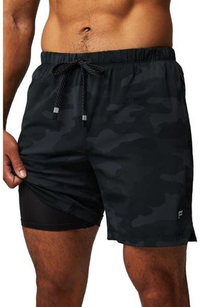 Fabletics Mens The 7 One Short in Black Tactical Camo at Nordstrom, Size Xx-Large