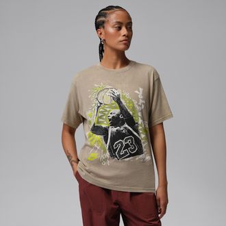 Nike Jordan Womens Jordan Flight Graphic T-Shirt in Brown | IF0815-247
