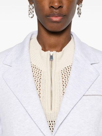 PESERICO Single-Breasted Cotton-Blend Blazer - White