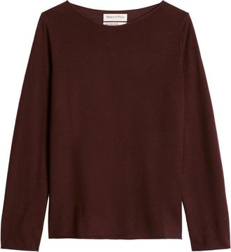 Marc O'Polo Knit Pullover Longsleeve - Dames - Longsleeves - Rood - XL - Wol - Tops