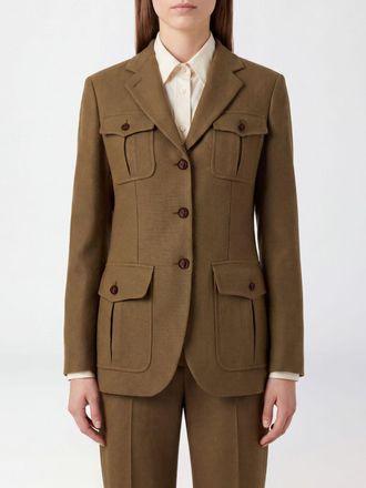 Max Mara Single-Breasted Wool Utility Blazer with Patch Pockets