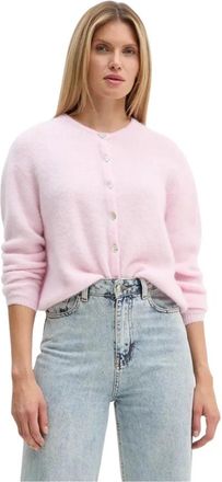 American Vintage Vito Cardigan - Dames - Vesten - Roze - M - Wol - Truien & Vesten