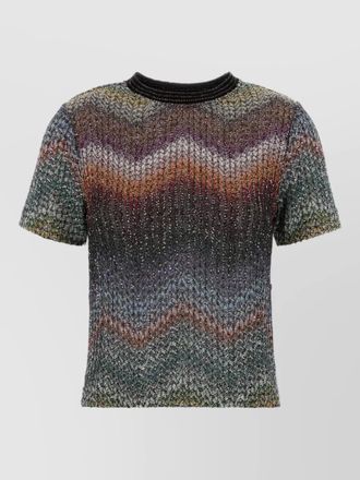 Missoni viscose blend knit t shirt round neck
