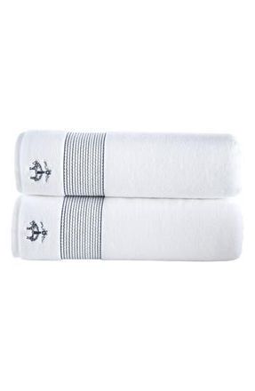 Brooks Brothers 2-Piece Robe Stripe Towel Set in Navy at Nordstrom Rack