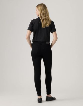 Levi's 720 jeans super skinny a vita alta neri-Nero