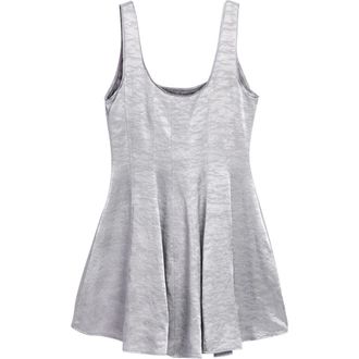 Desigual Metallic Fit & Flare Dress in Silver at Nordstrom, Size X-Large