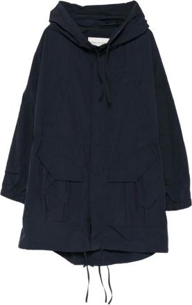 Dries Van Noten Parka met capuchon - Heren - Parka Jassen - Blauw - L - Jassen