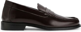 Kurt Geiger Mens Leather Gene Loafers - Wine