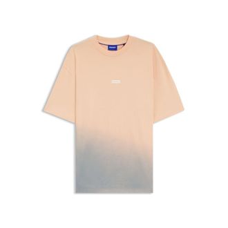 HUGO BOSS Dip-dyed logo T-shirt in cotton jersey