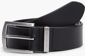 Tommy Hilfiger Mens Square Buckle Smooth Leather Belt - Black - 40