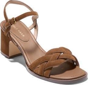 Cole Haan Ambrose Braid Ankle Strap Sandal in Spiced Brown Suede at Nordstrom Rack, Size 8.5