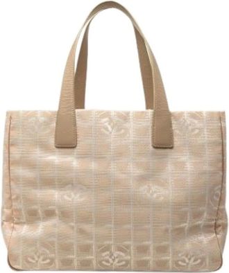 Chanel Borsa Tote Pre-owned in Nylon - - Pre-owned - Donna - Beige - ONE SIZE