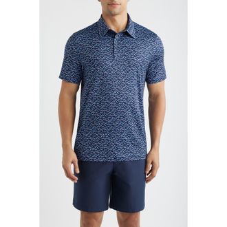 G/Fore Aye Poppy Performance Golf Polo in Azul /Twilight at Nordstrom, Size Xx-Large
