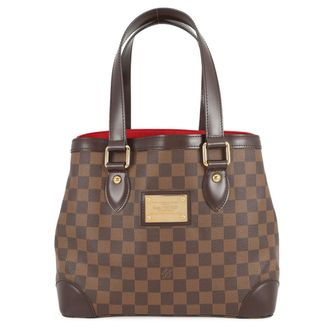 Louis Vuitton Damier Damier Canvas Ebene Red Color Handbag Shoulder Bag Tote Bag (Pre-Owned)