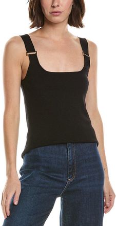 T Tahari Double Square Neck Rib Tank