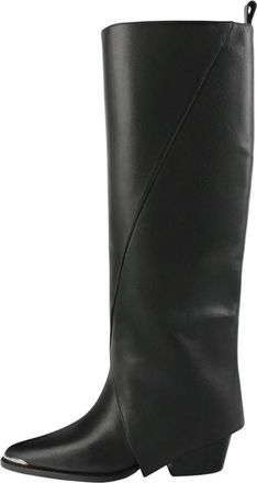 L37 Hoge Laarzen - Dames - Cowboylaarzen - Zwart - 37 EU - Schoenen