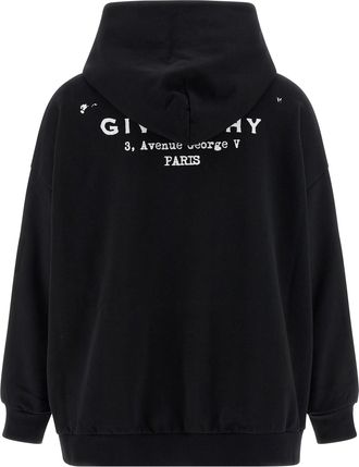 Givenchy Womens Bicolor Cotton Hoodie Clothing