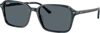 Ray-Ban RAIMOND Blue Square Unisex Sunglasses RB2231F 1417R5 56
