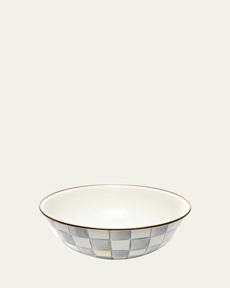 MacKenzie-Childs Sterling Check Enamel Everyday Bowl, Extra Large