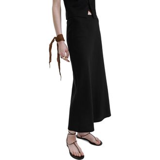 Mango Straight Midi Skirt in Black at Nordstrom, Size X-Small